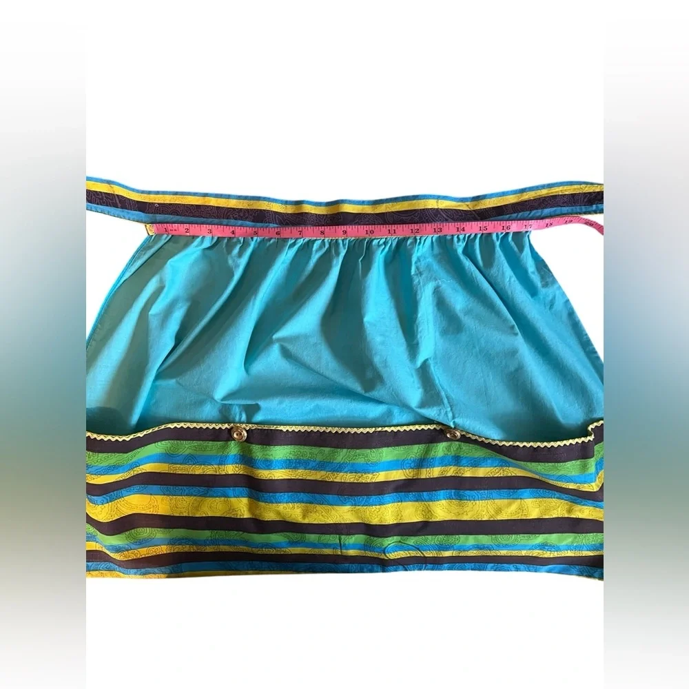 Vintage Handmade Colorful Striped Kitchen Apron